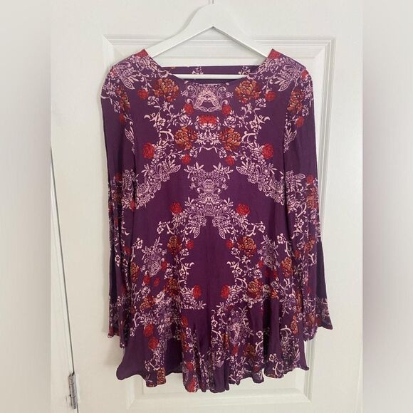 Free-people Women's Purple Mini Dress Size Small - Picture 3 of 5
